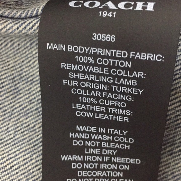 NWT coach 1941 denim jacket patchwork size 6 - Picture 14 of 14